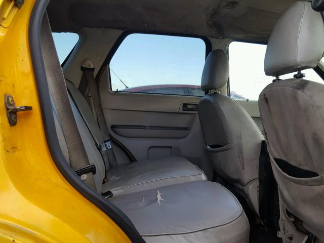 1FMCU49H28KB52973 - 2008 FORD ESCAPE HEV YELLOW photo 6