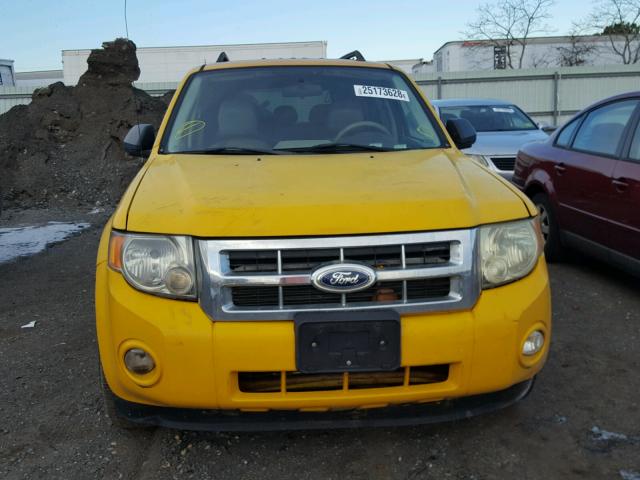 1FMCU49H28KB52973 - 2008 FORD ESCAPE HEV YELLOW photo 9