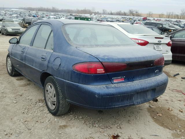 1FAFP10PXXW246771 - 1999 FORD ESCORT LX BLUE photo 3