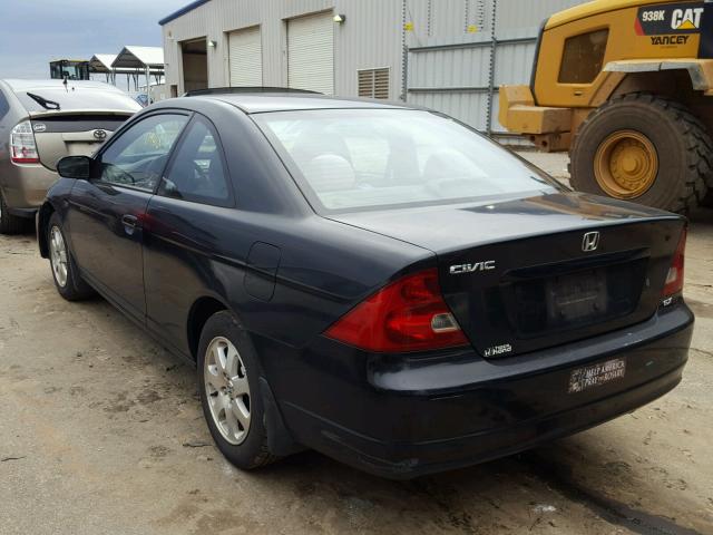 1HGEM21933L060992 - 2003 HONDA CIVIC EX შავი ფოტო 3