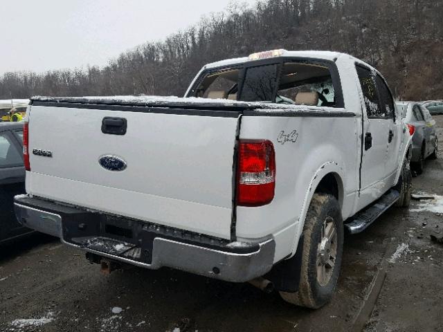 1FTPW14555KE04321 - 2005 FORD F150 SUPER WHITE photo 4