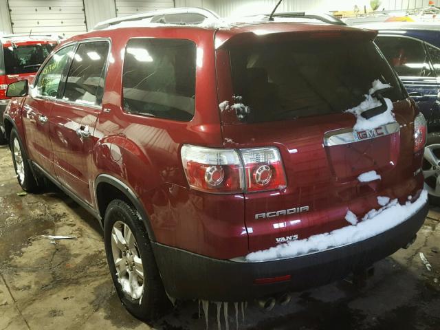 1GKEV23D99J211520 - 2009 GMC ACADIA SLT RED photo 3