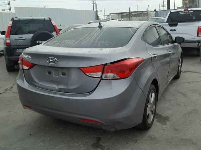 KMHDH4AE8BU108613 - 2011 HYUNDAI ELANTRA GL GRAY photo 4