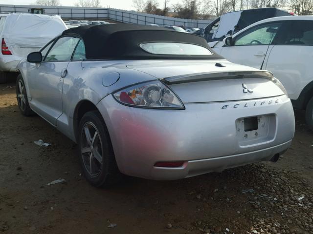 4A3AL25F78E039751 - 2008 MITSUBISHI ECLIPSE SP SILVER photo 3