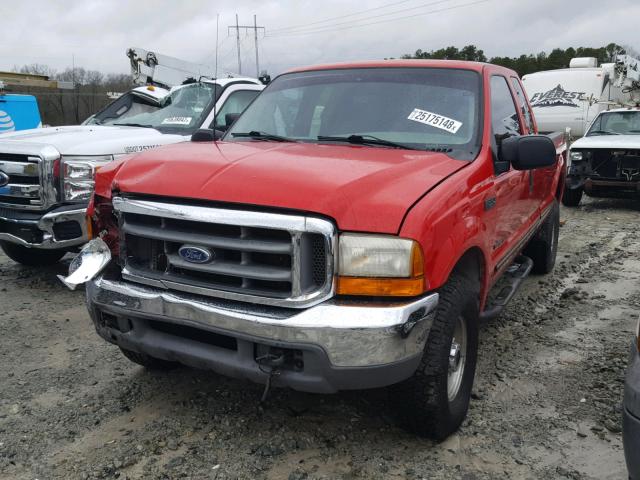 1FTSX31F2XED38845 - 1999 FORD F350 SRW S RED photo 2