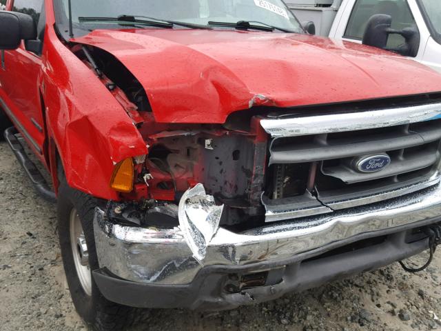 1FTSX31F2XED38845 - 1999 FORD F350 SRW S RED photo 9