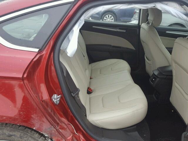 3FA6P0K96ER251233 - 2014 FORD FUSION TIT RED photo 6