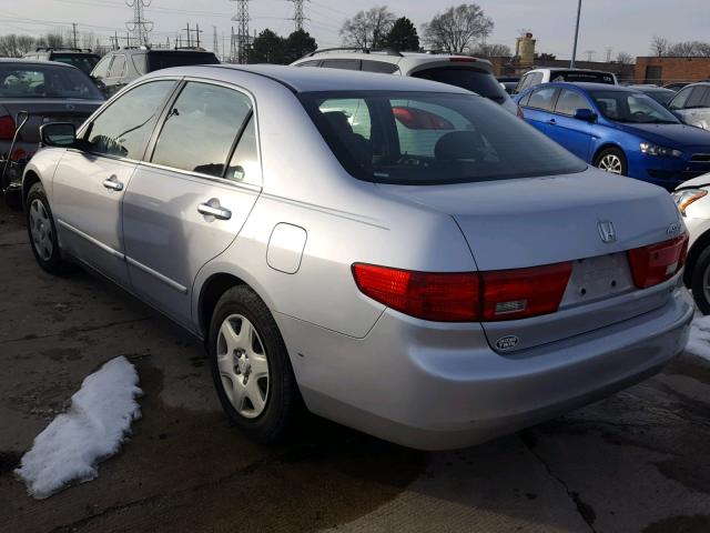 1HGCM56435A028094 - 2005 HONDA ACCORD LX SILVER photo 3