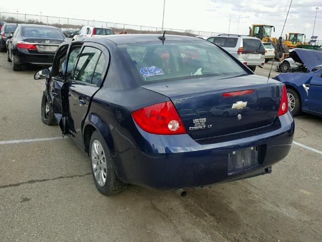 1G1AT58H297154676 - 2009 CHEVROLET COBALT LT BLUE photo 3