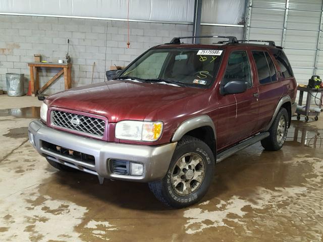 JN8DR07Y81W506388 - 2001 NISSAN PATHFINDER MAROON photo 2