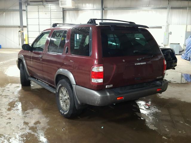 JN8DR07Y81W506388 - 2001 NISSAN PATHFINDER MAROON photo 3