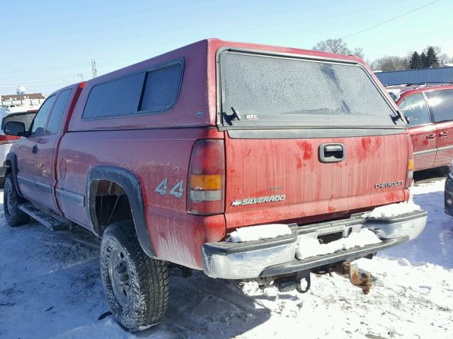 1GCHK29151E266431 - 2001 CHEVROLET SILVERADO RED photo 3