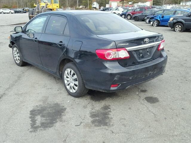 2T1BU4EE6CC795381 - 2012 TOYOTA COROLLA BA BLACK photo 3