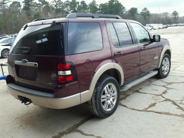 1FMEU74E58UA41829 - 2008 FORD EXPLORER E BURGUNDY photo 4