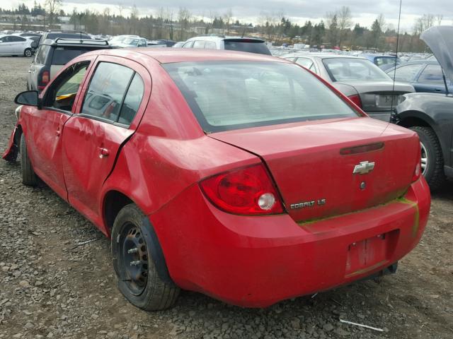 1G1AK55F177349607 - 2007 CHEVROLET COBALT LS RED photo 3