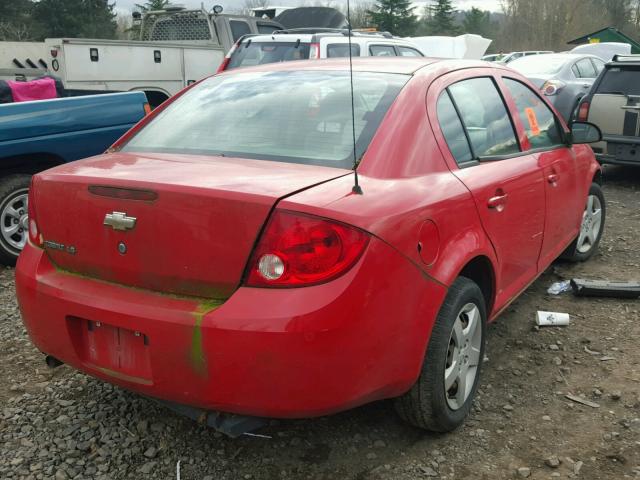 1G1AK55F177349607 - 2007 CHEVROLET COBALT LS RED photo 4