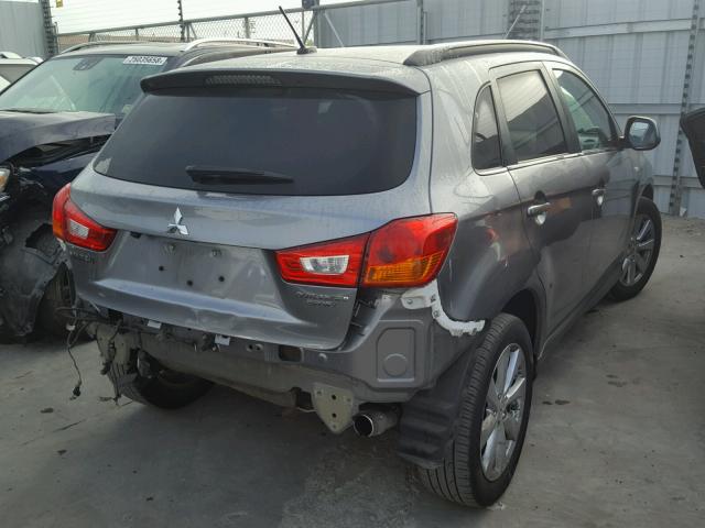 4A4AP4AU9EE010196 - 2014 MITSUBISHI OUTLANDER GRAY photo 4