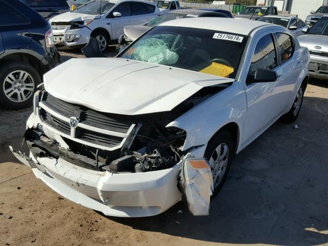 1B3CC4FB0AN196001 - 2010 DODGE AVENGER SX WHITE photo 2