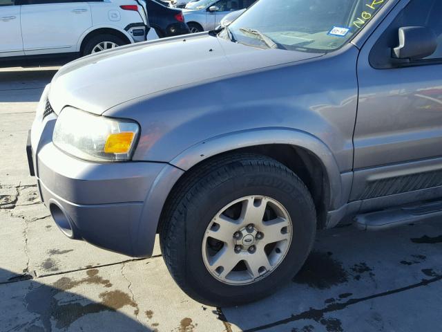 1FMCU03137KA93077 - 2007 FORD ESCAPE XLT GRAY photo 9