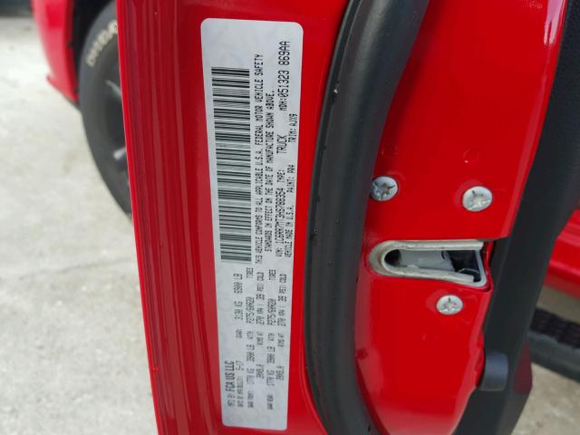 1C6RR7MT3HS788354 - 2017 RAM 1500 SPORT RED photo 10