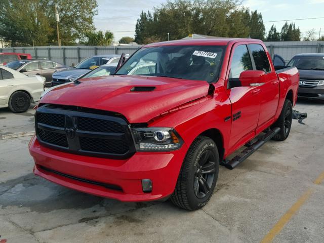 1C6RR7MT3HS788354 - 2017 RAM 1500 SPORT RED photo 2