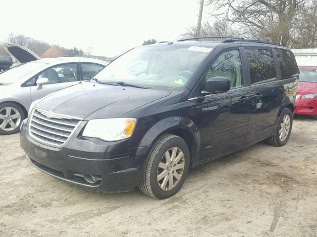 2A8HR54P48R649016 - 2008 CHRYSLER TOWN & COU BLACK photo 2