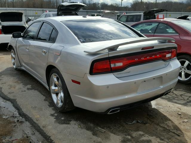 2C3CDXCT6CH145080 - 2012 DODGE CHARGER R/ SILVER photo 3