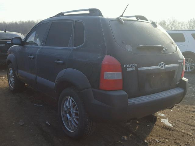 KM8JN72D85U055810 - 2005 HYUNDAI TUCSON GLS BLACK photo 3