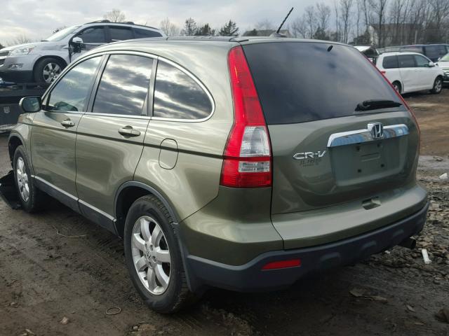 JHLRE48757C036831 - 2007 HONDA CR-V EXL GREEN photo 3