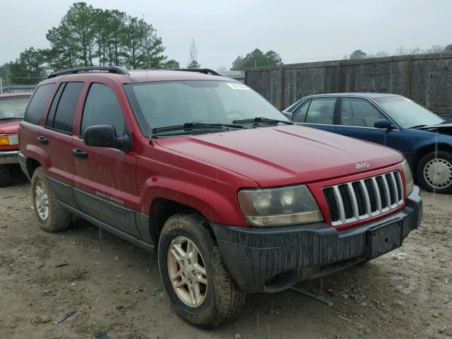 1J8GX48S74C344235 - 2004 JEEP GRAND CHER BURGUNDY photo 1