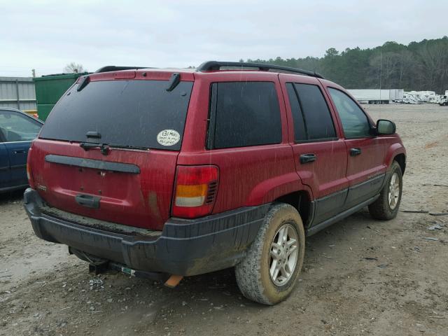 1J8GX48S74C344235 - 2004 JEEP GRAND CHER BURGUNDY photo 4