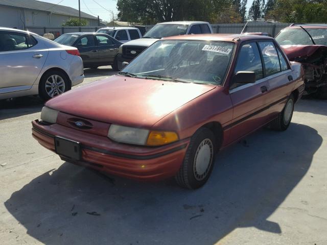 3FAPP13J8PR168831 - 1993 FORD ESCORT LX MAROON photo 2