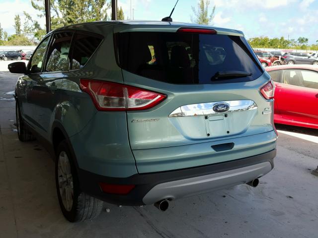 1FMCU0HX0DUA88481 - 2013 FORD ESCAPE SEL GREEN photo 3