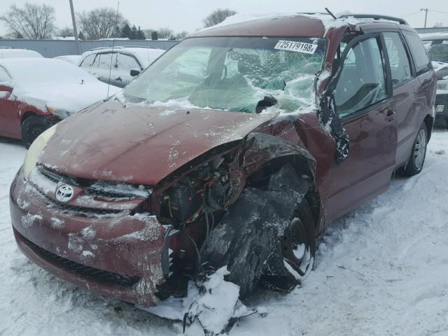 5TDZA23C16S454849 - 2006 TOYOTA SIENNA CE RED photo 2