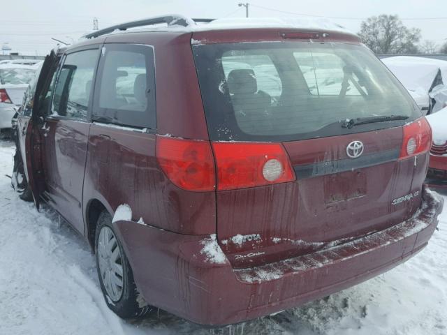 5TDZA23C16S454849 - 2006 TOYOTA SIENNA CE RED photo 3