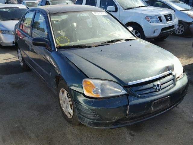 JHMES16261S005500 - 2001 HONDA CIVIC DX GREEN photo 1