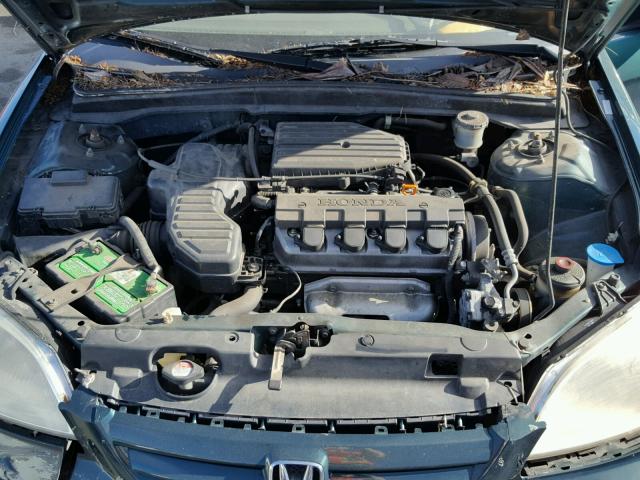 JHMES16261S005500 - 2001 HONDA CIVIC DX GREEN photo 7