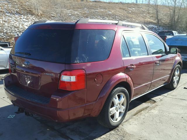 1FMDK06176GA47873 - 2006 FORD FREESTYLE RED photo 4