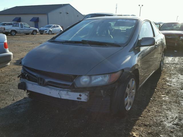 2HGFG126X6H537168 - 2006 HONDA CIVIC LX GRAY photo 2