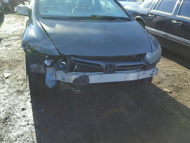 2HGFG126X6H537168 - 2006 HONDA CIVIC LX GRAY photo 9