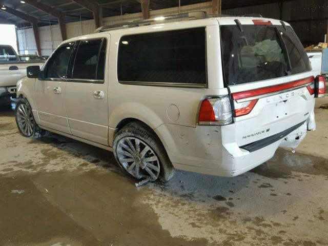 5LMJJ3HTXFEJ04310 - 2015 LINCOLN NAVIGATOR WHITE photo 3