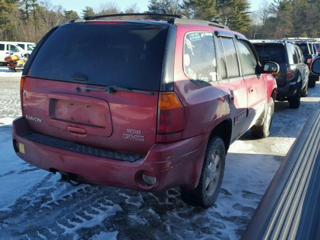 1GKDT13S842163795 - 2004 GMC ENVOY RED photo 4