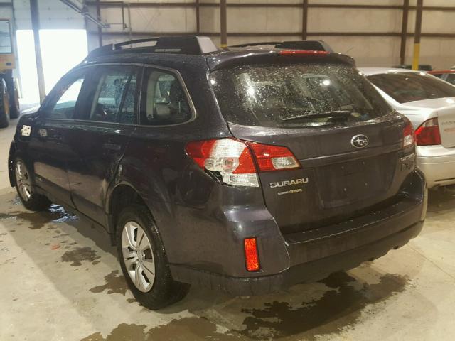 4S4BRCAC0B3392404 - 2011 SUBARU OUTBACK 2. CHARCOAL photo 3