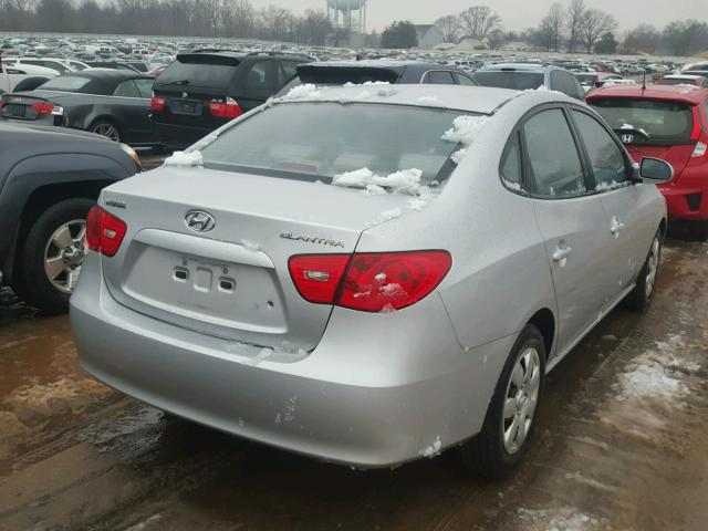 KMHDU46DX8U411168 - 2008 HYUNDAI ELANTRA GL SILVER photo 4