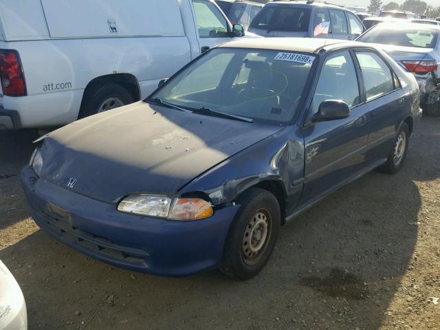 JHMEG8646SS042513 - 1995 HONDA CIVIC DX BLUE photo 2