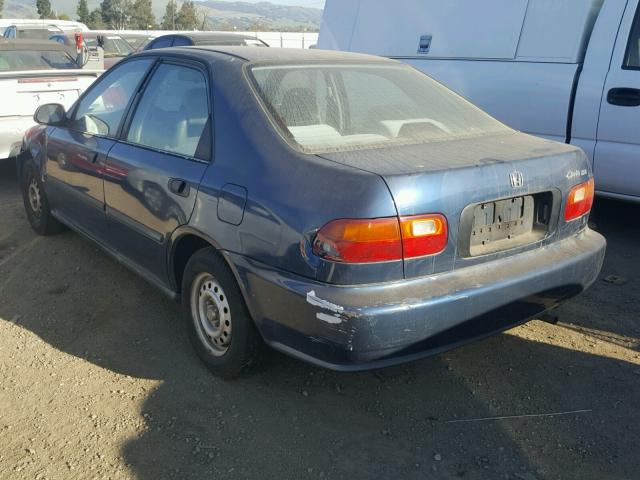 JHMEG8646SS042513 - 1995 HONDA CIVIC DX BLUE photo 3