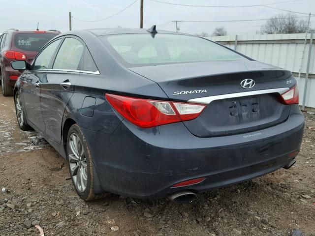 5NPEC4AB7BH317557 - 2011 HYUNDAI SONATA SE BLUE photo 3