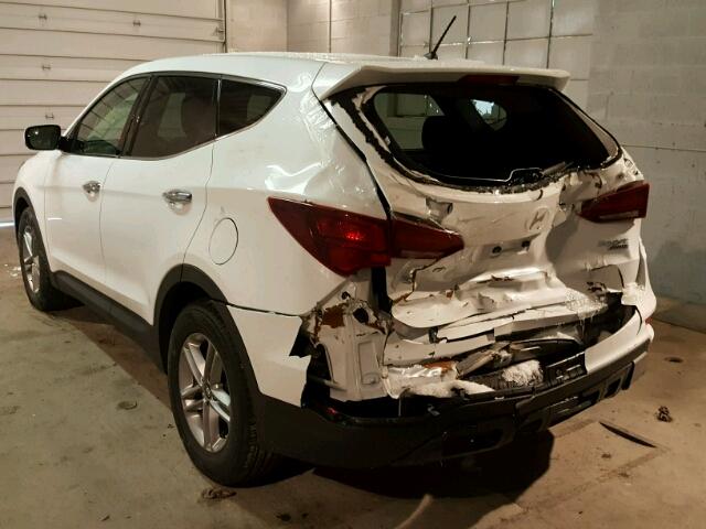 5NMZTDLB2JH065971 - 2018 HYUNDAI SANTA FE S WHITE photo 3