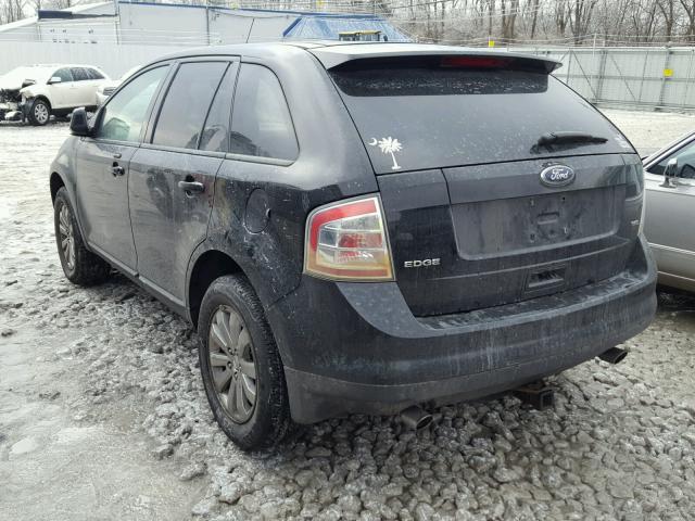 2FMDK38CX8BB11060 - 2008 FORD EDGE SEL BLACK photo 3