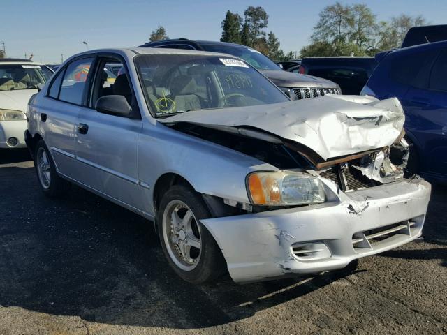 KMHCG45C42U314664 - 2002 HYUNDAI ACCENT GL GRAY photo 1